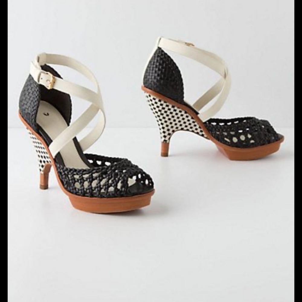 anthropologie leifsdottir platform black white